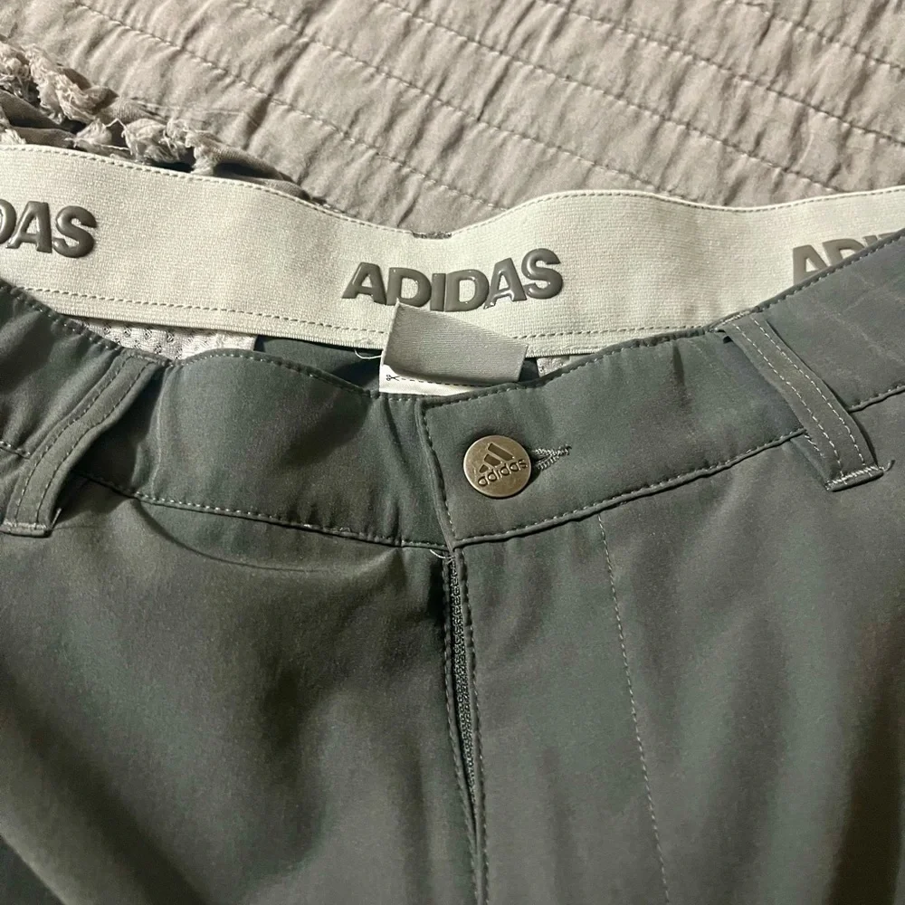 Adidas Men's Dark Gray Flat Front Shorts - 36